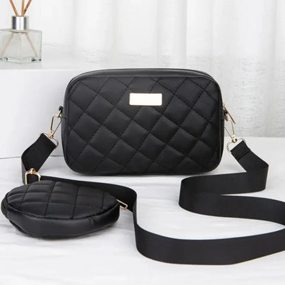 Quilted Crossbody Bag with Detachable Mini Coin Purse