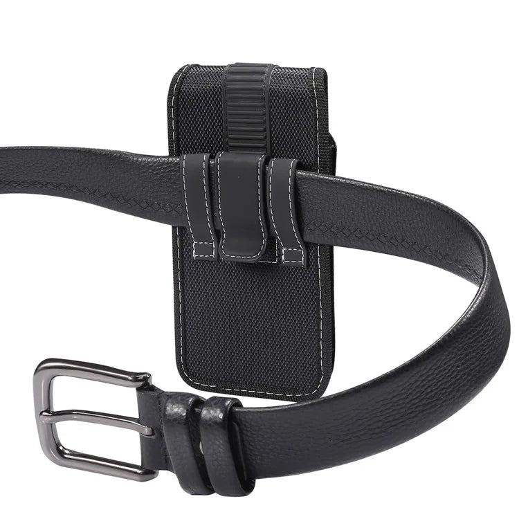 Waist-Mounted Mobile Phone Storage Waist Bag Oxford Cloth Men S Magnetic Buckle Vertical Leather