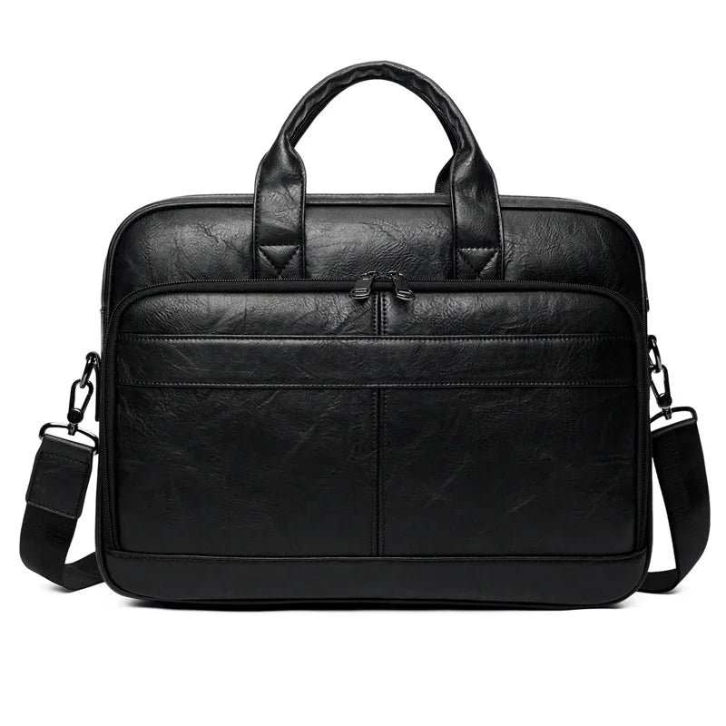 Vintage Men S Briefcase Large Capacity Business Laptop Bag Classic Handbag Retro European Style