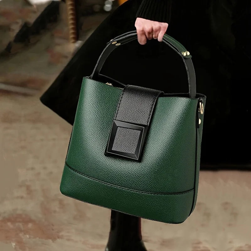 Patent Leather Shoulder Bag Women Stylish Underarm Handbag