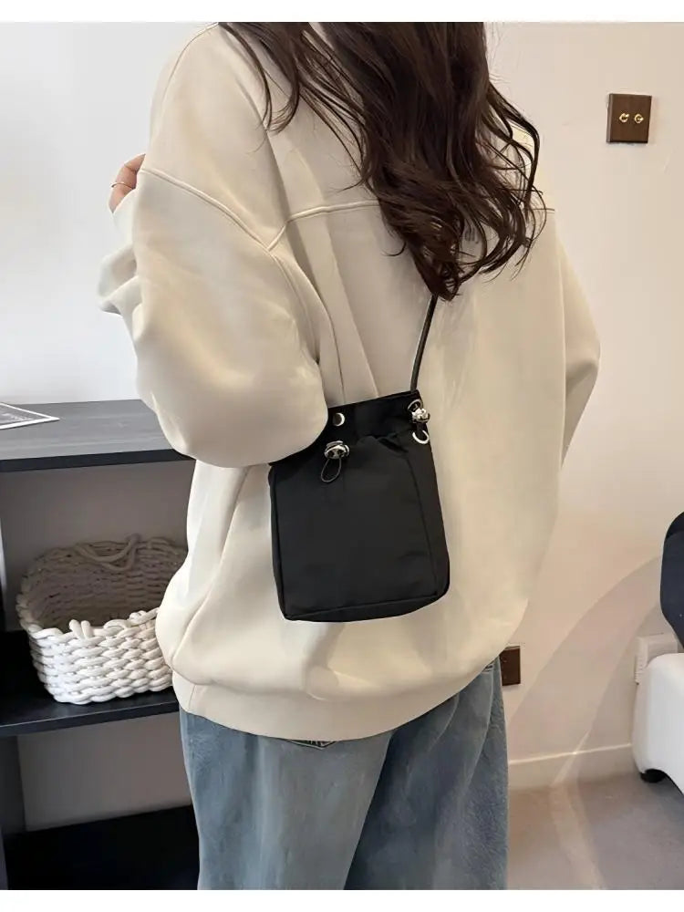 Homefish Nylon Crossbody Bag Soft Mini Phone Wallet Multifunctional Square Shoulder Purse Messenger