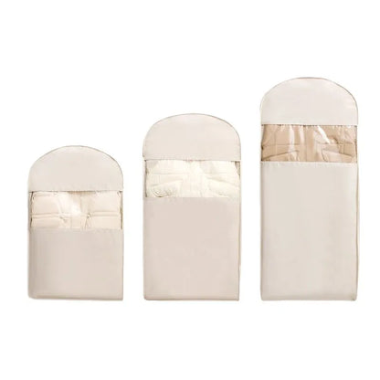 1pc Down Jacket Compressed Dust Cover Clothes Compression Hanging Bag Household Visible Storage