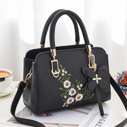 Floral Embroidered Handbag – Women's Shoulder & Crossbody Bag