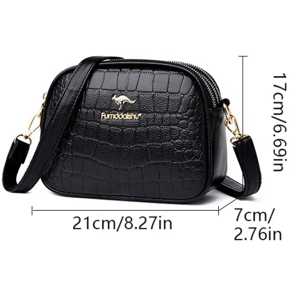 Women's Crossbody Bag – Multi-Pocket PU Leather Shoulder Handbag