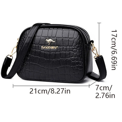 Women's Crossbody Bag – Multi-Pocket PU Leather Shoulder Handbag