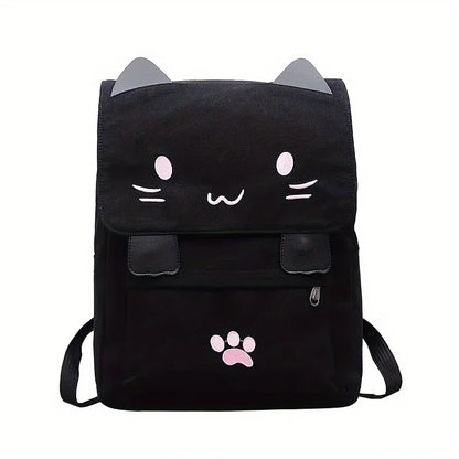 Cute 3D Cat Backpack – Large Capacity Kawaii School Bag