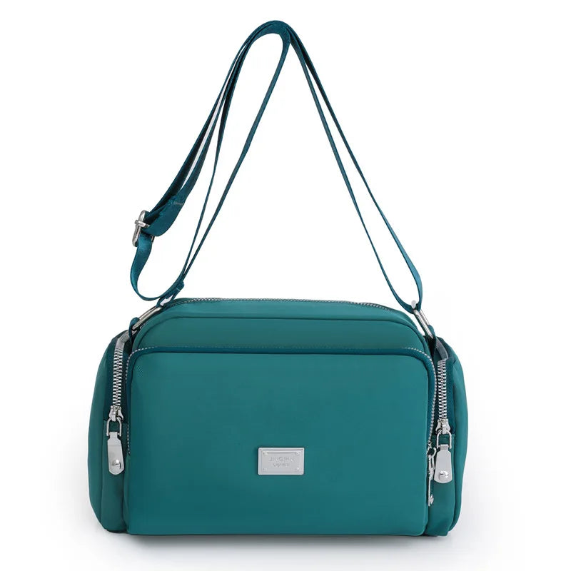 Large Capacity Nylon Crossbody Bag for Women – Wide Strap Shoulder Bag