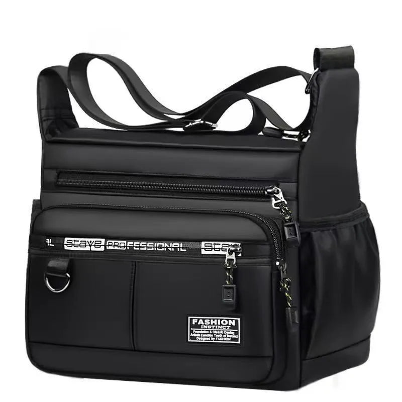 Homefish Men S Cross-Body Bag Multi-Layered Pockets Business Single-Shoulder Bag