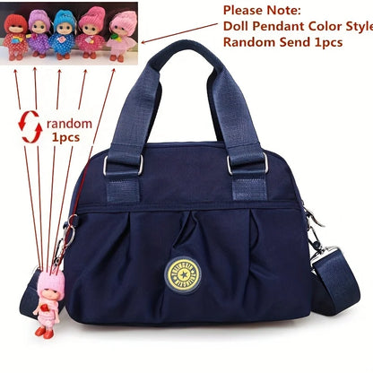 Nylon Crossbody Bag Solid Color Shoulder Bag Women S Casual Handbag Purse