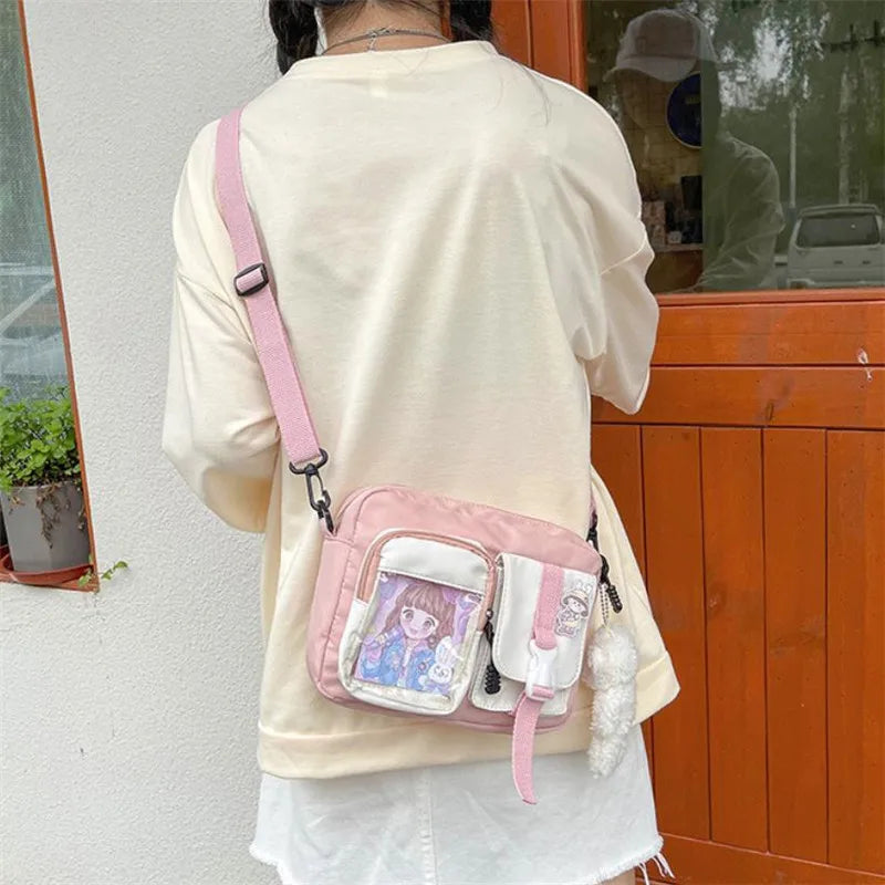 Stylish Nylon Small Messenger Bag Student Girls Chic Shoulder Bag