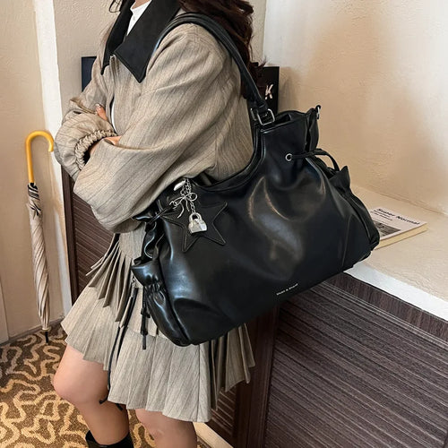 Fashionable Brand Design Tote Bag Retro Shoulder Casual Large-Capacity Crossbody Bags Light Luxury