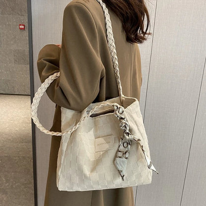 Large Canvas Shoulder Tote Bag for Women – Lightweight Casual Handbag