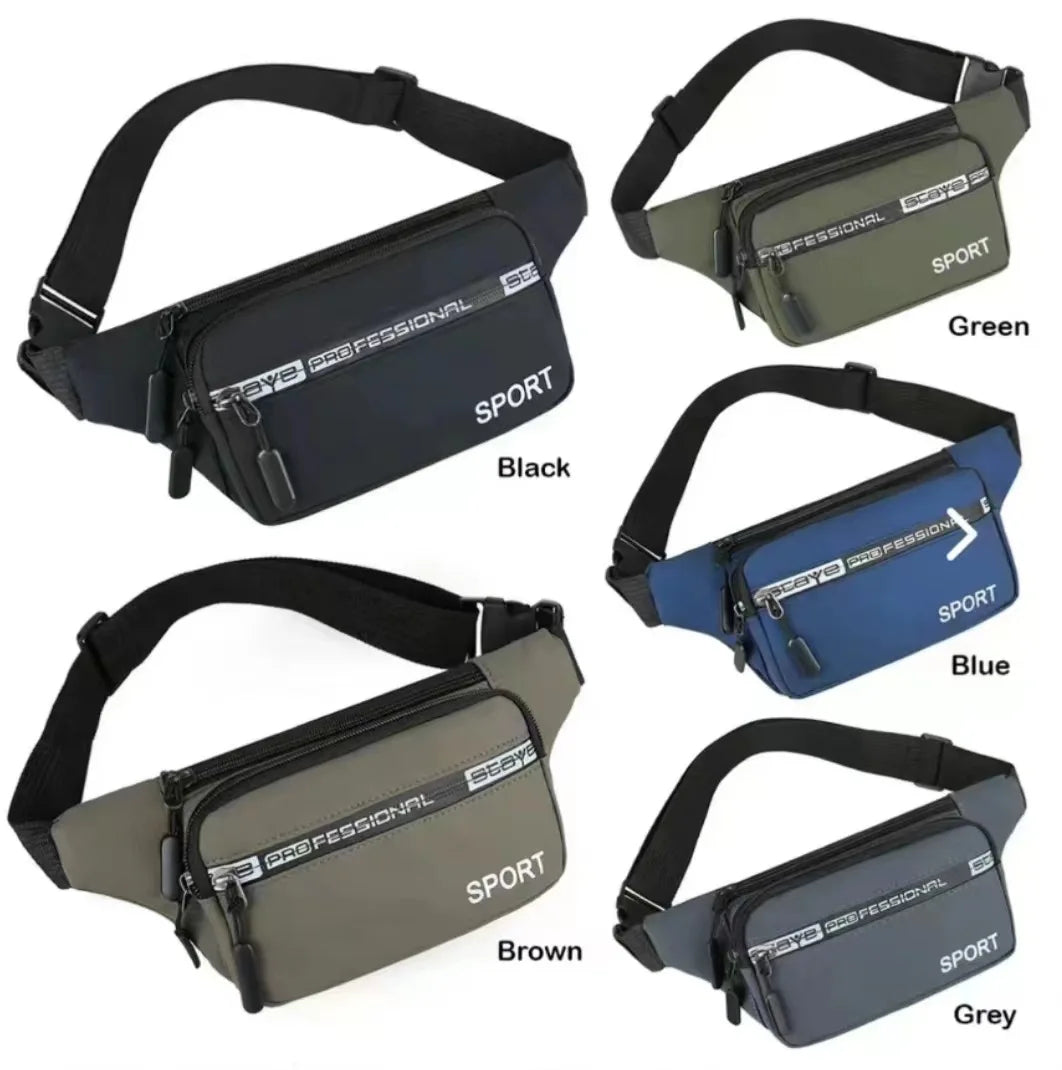 Men S Waist Bag Casual Sports Running Mobile Phone Storage Large-Capacity Waist Bag