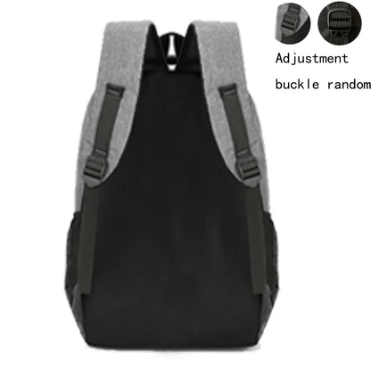 Solid Color Nylon Laptop Bag Men Daily Work Generous Capacity Travel Backpack