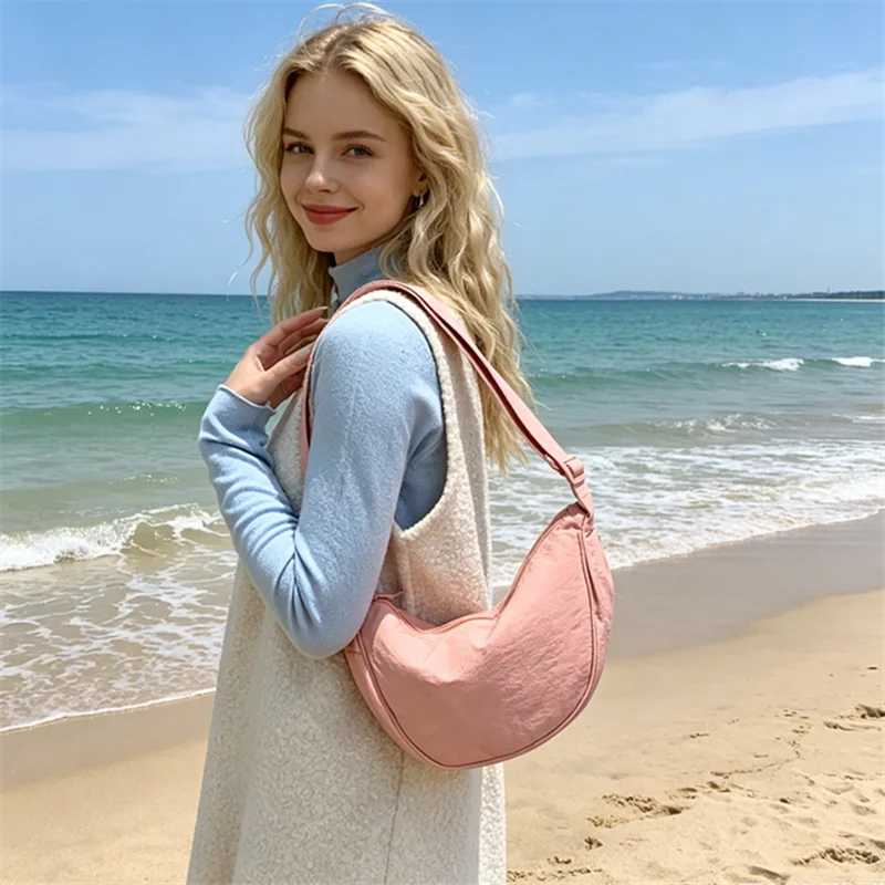 Nylon Crossbody Bag for Women – Lightweight Casual Shoulder Bag