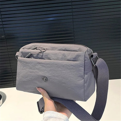 Lightweight Nylon Crossbody Bag – Multi-Pocket Shoulder Bag
