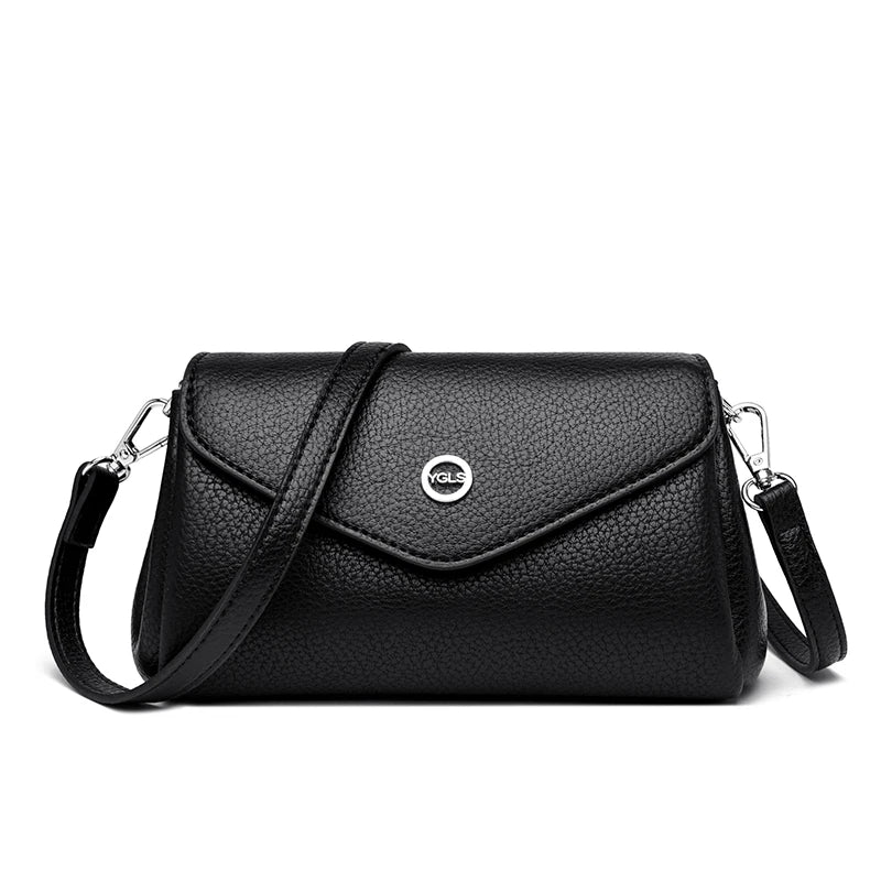 Multi-Layer PU Leather Crossbody Bag for Women