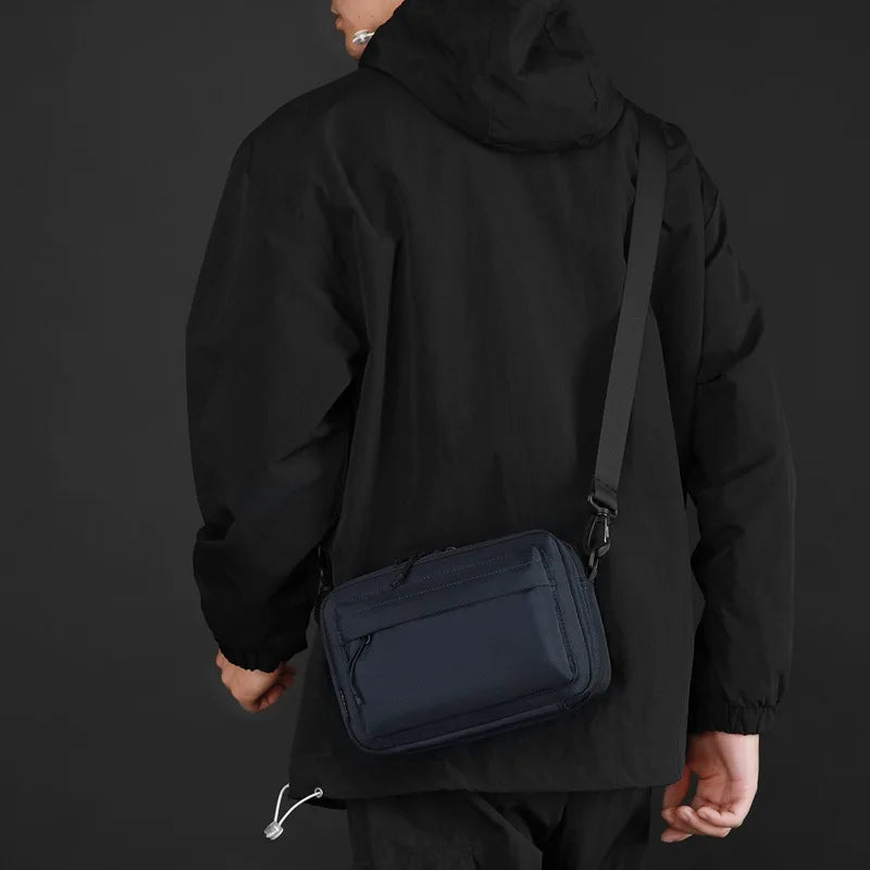 Men S Waterproof Nylon Cloth Shoulder Bag Leisure Commuting Light Oblique Span Large Capacity