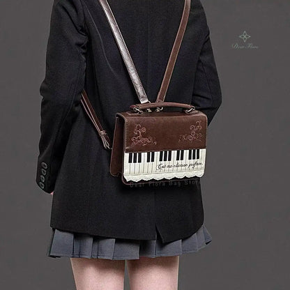 Piano Ita Bag – Vintage Brown Crossbody Shoulder Bag for Women