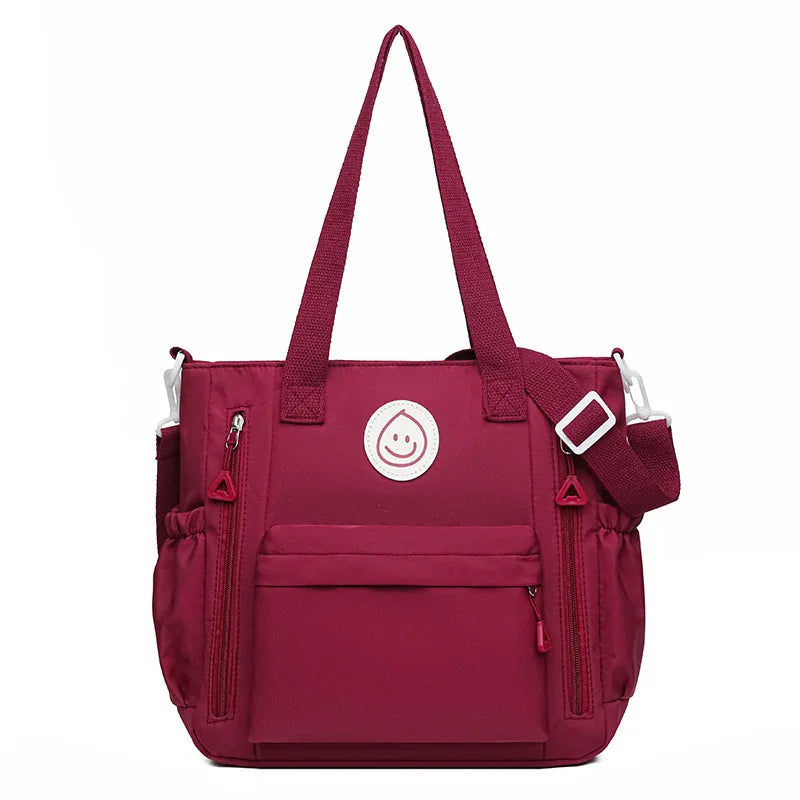Lettered Messenger Bag Japanese Large-Capacity Canvas Schoolbag Department Arts Students Class