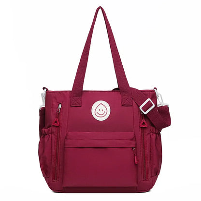 Lettered Messenger Bag Japanese Large-Capacity Canvas Schoolbag Department Arts Students Class