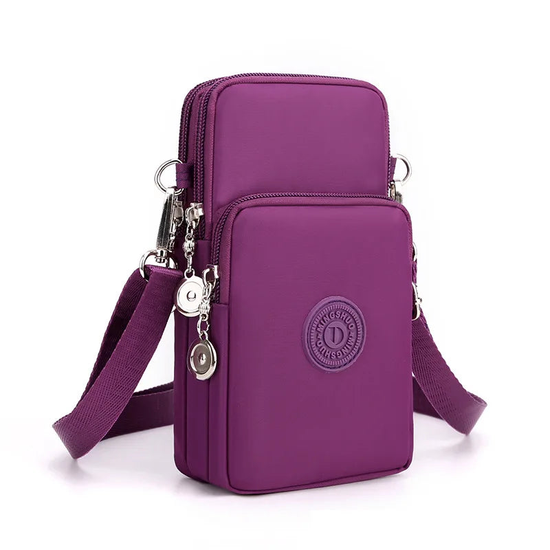 Crossbody Phone Bag with Headphone Hole & Adjustable Strap
