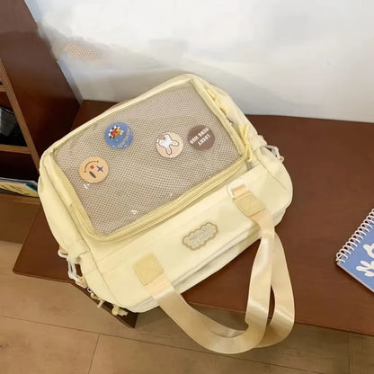 Ita Crossbody Bag Transparent Pocket DIY Badge – Y2K