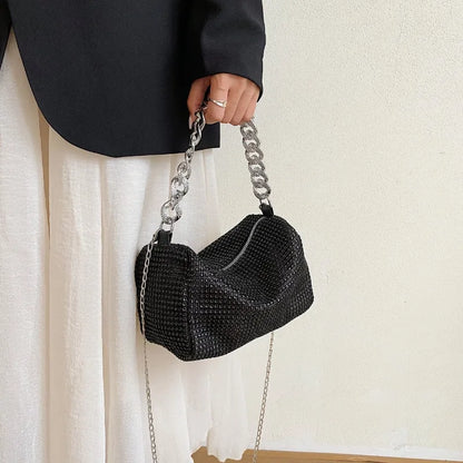 Rhinestone Chain Bag – Women's Glam Shoulder & Crossbody