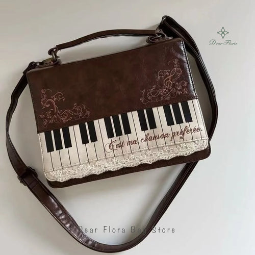 Piano Ita Bag – Vintage Brown Crossbody Shoulder Bag for Women