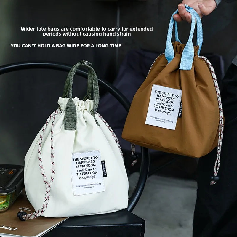 Insulated Drawstring Lunch Bag – Thermal, Waterproof, 3-Layer