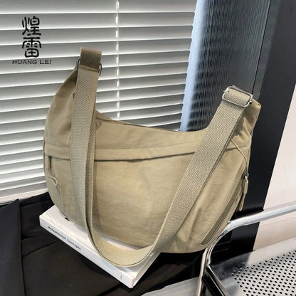 Fashionable Languid Lazy Wind Large Capacity Crossbody Bag Simple All Kinds Nylon Female Trend Light
