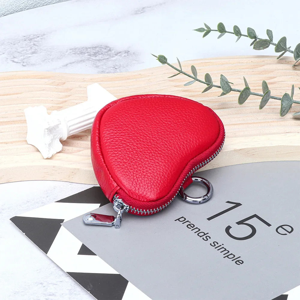 Leather Purse Lady Creative Love Earphones Coin Storage Bag Schoolbag Pendant Mini Simple Small