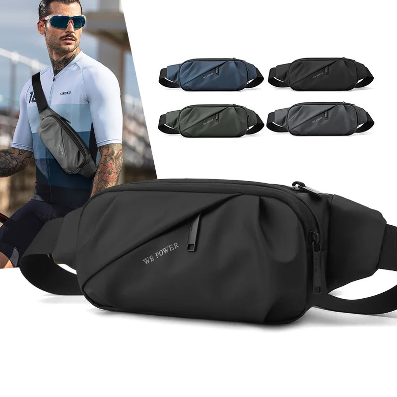 Men Multifunctional Waist Bag Waterproof Leisure Sports Outdoor Riding Large Capacity Crossbody