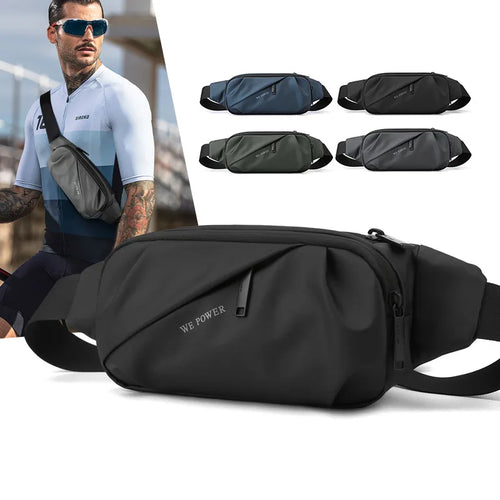 Men Multifunctional Waist Bag Waterproof Leisure Sports Outdoor Riding Large Capacity Crossbody