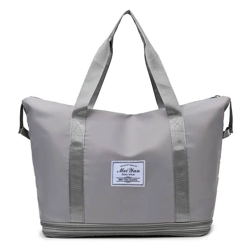 Double Extended Large Capacity Travel Bag Dry Wet Separation Lightweight Storage Student Luggage