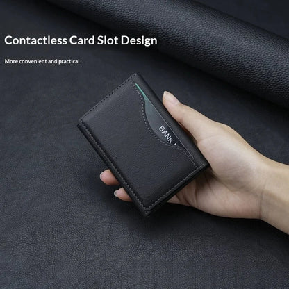 Homefish Pu Leather Magnetic Card Holder Wallet Multi-Card Storage Phone Back Pocket 6 1