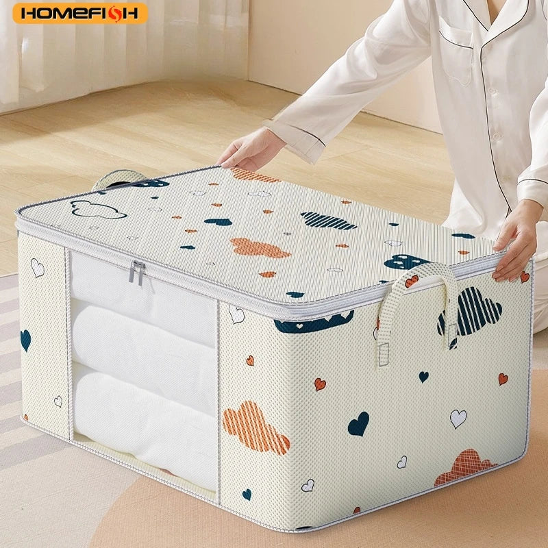 Homefish Multifunctional Storage Bag Waterproof Dustproof Moistureproof Large Quilt Clothes Home