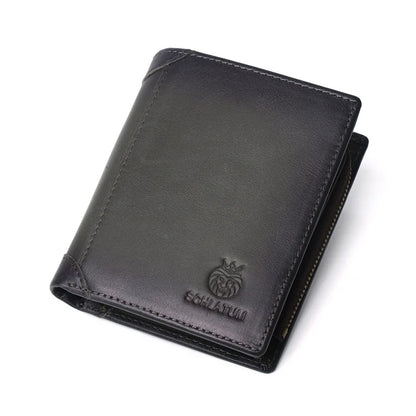 Top Layer Cowhide Anti-Theft Brushed Genuine Leather Wallet Men