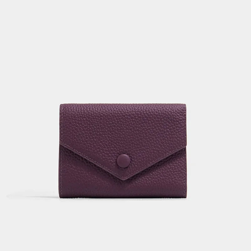 Pu Leather Small Women Wallet Luxury Envelope Card Holder Brand Designer Multipurpose Zip Coin