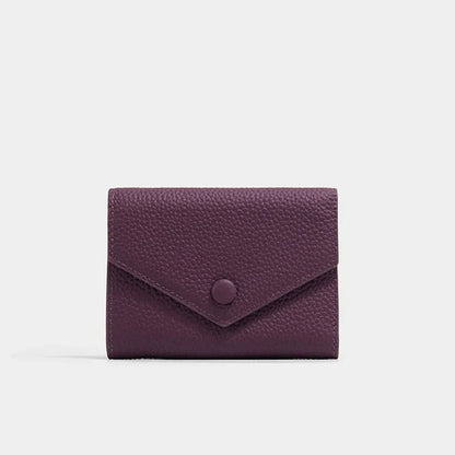 Pu Leather Small Women Wallet Luxury Envelope Card Holder Brand Designer Multipurpose Zip Coin