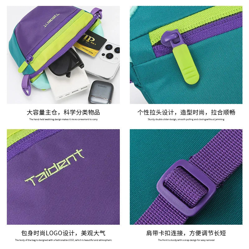 Dopamine Color Waist Bag Men S Women Outdoor Sports Mountaineering Portable Waterproof Nylon One