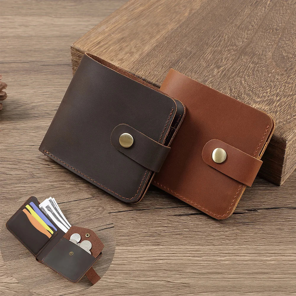 Lightweight Genuine Leather Buckle Men S Wallet Multiple Slots