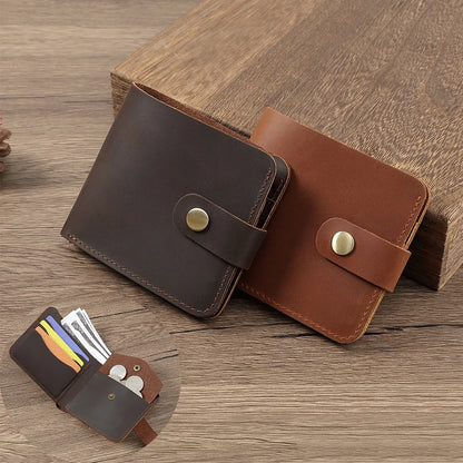 Lightweight Genuine Leather Buckle Men S Wallet Multiple Slots