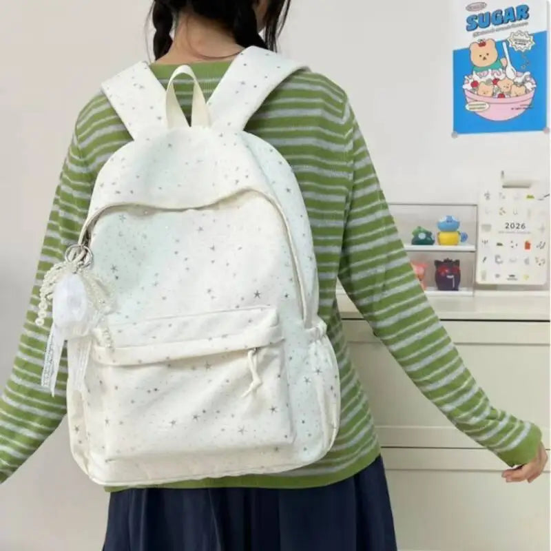 Y2K Star Print Backpack – Large Capacity School & Travel Bag