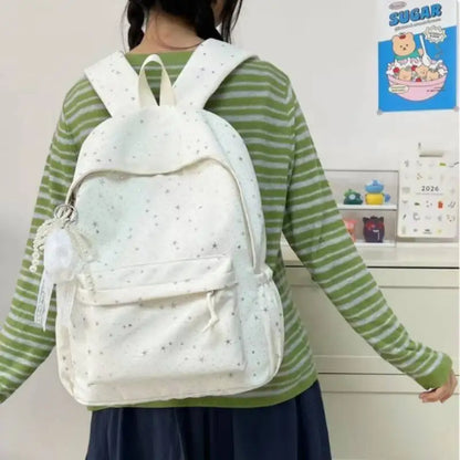 Y2K Star Print Backpack – Large Capacity School & Travel Bag