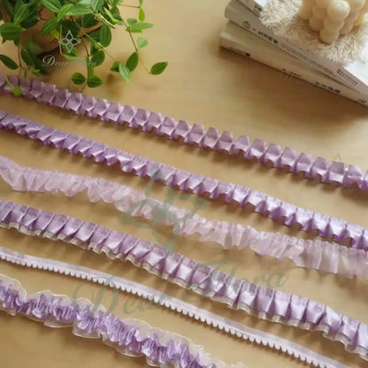 Decorative Ruffle Lace Trim Ribbon for Ita Bag DIY