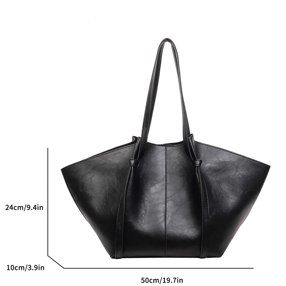 Vintage Tote Bag Delicate Quilting Base Studs Detachable Pouch Large Capacity Magnetic Snap Pu