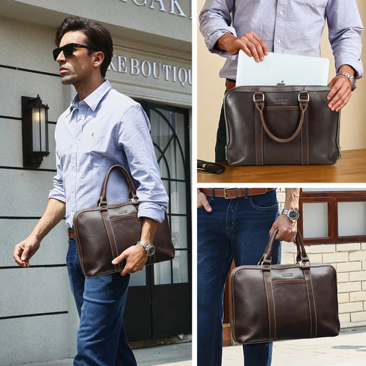 14 2-Inch Computer Leather Large-Capacity Men S Bag