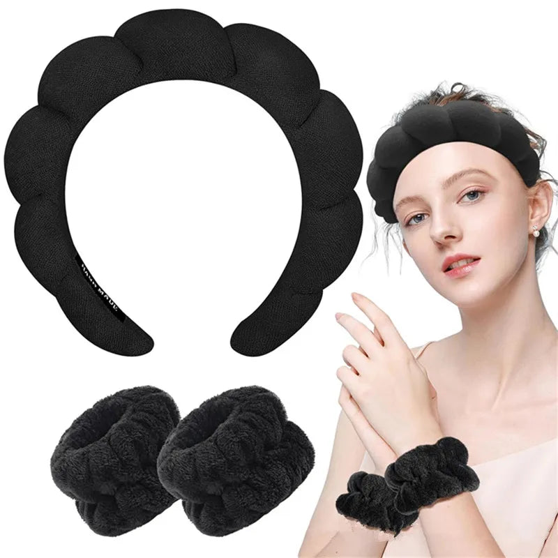 Puffy Spa Headband – Fluffy Terry Cloth Face Wash Hair Hoop