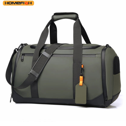 Homefish Large Capacity Travel Duffel Bag - Durable Oxford Cloth Spacious Stylish Overnight Sports